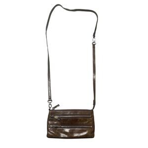 Hobo Brown Leather Small Crossbody Bag